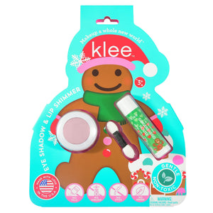 Snowflake Shimmer - Holiday Mineral Eye Shadow and Lip Shimmer Set - Klee Naturals