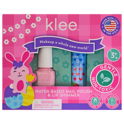 NEW!! Hopping Pink  - Easter Water-Based Nail Polish and Lip Shimmer Duo