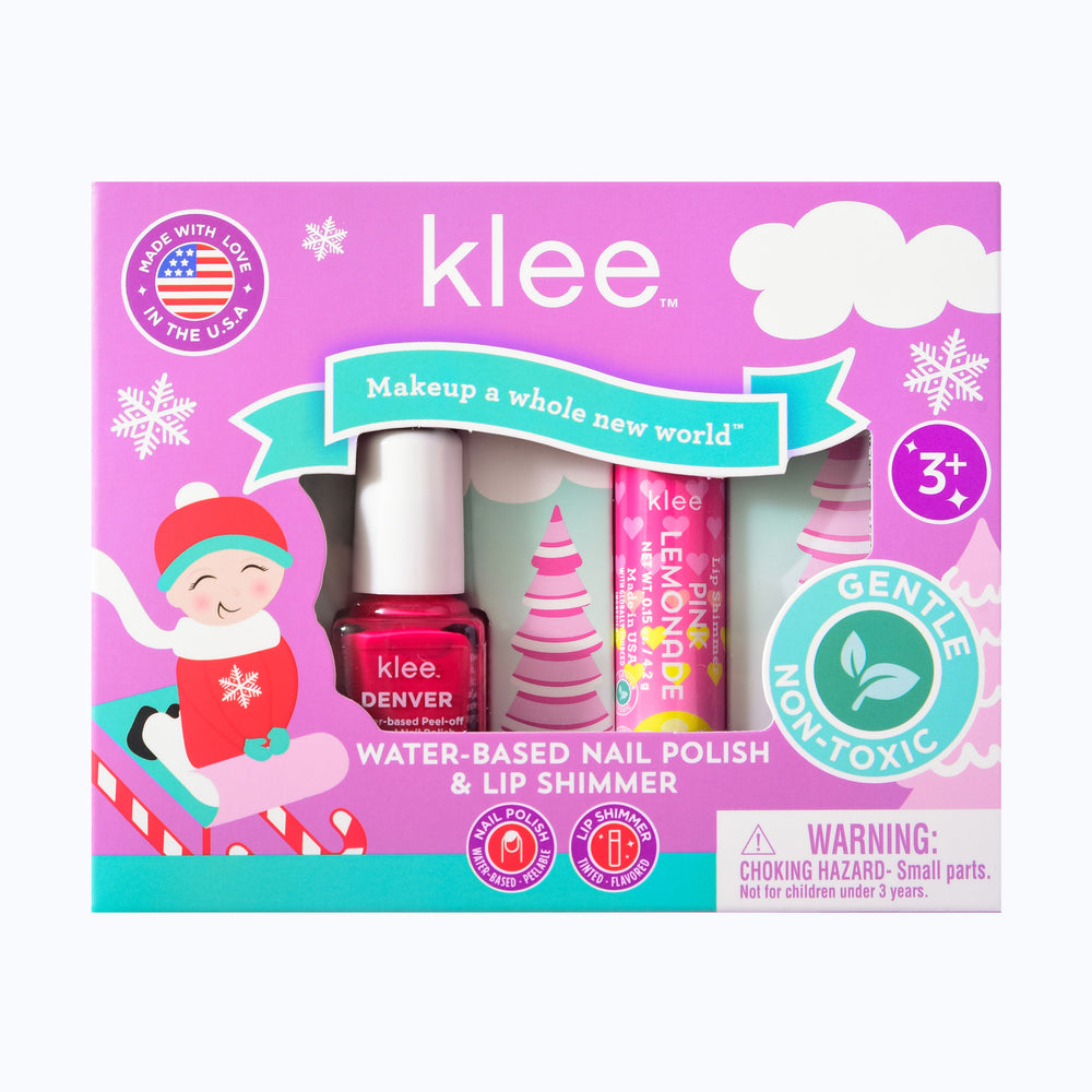Angels' Skates  - Holiday Water-Based Nail Polish and Lip Shimmer Duo