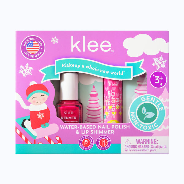Angels' Skates  - Holiday Water-Based Nail Polish and Lip Shimmer Duo
