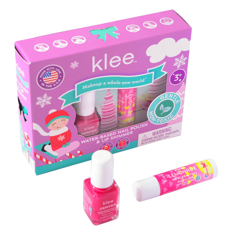 Angels' Skates  - Holiday Water-Based Nail Polish and Lip Shimmer Duo