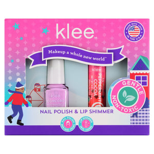 Angels' Dance - Water - Based Nail Polish and Lip Shimmer Duo - Klee Naturals