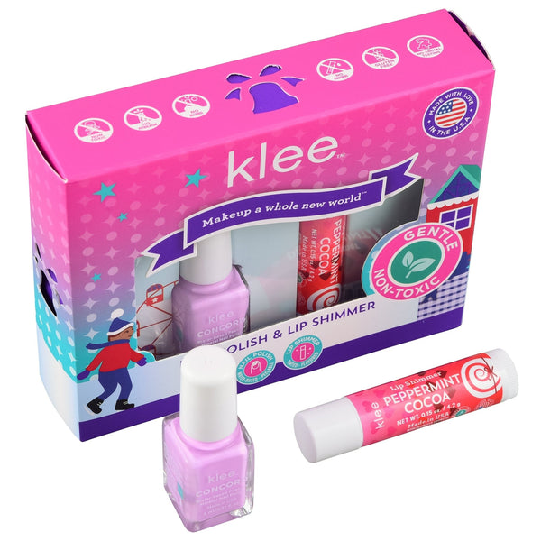 Angels' Dance - Water - Based Nail Polish and Lip Shimmer Duo - Klee Naturals