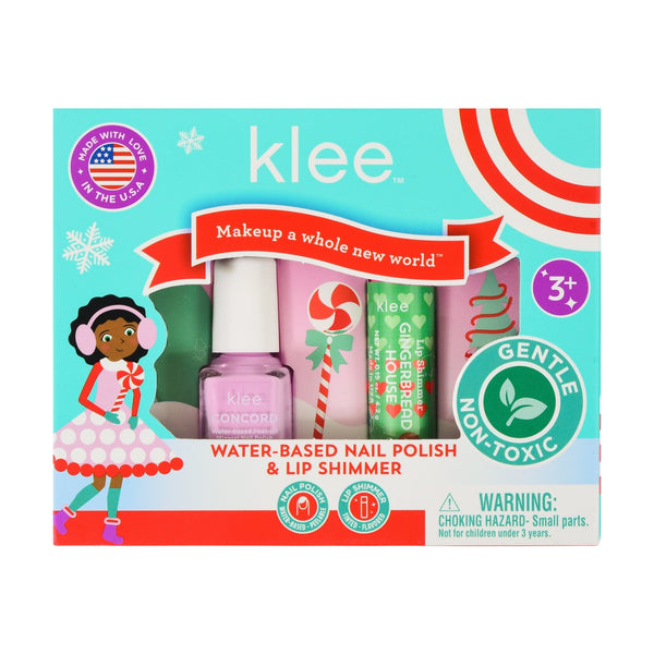 Elves' Play - Holiday Water-Based Nail Polish and Lip Shimmer Duo - Klee Naturals
