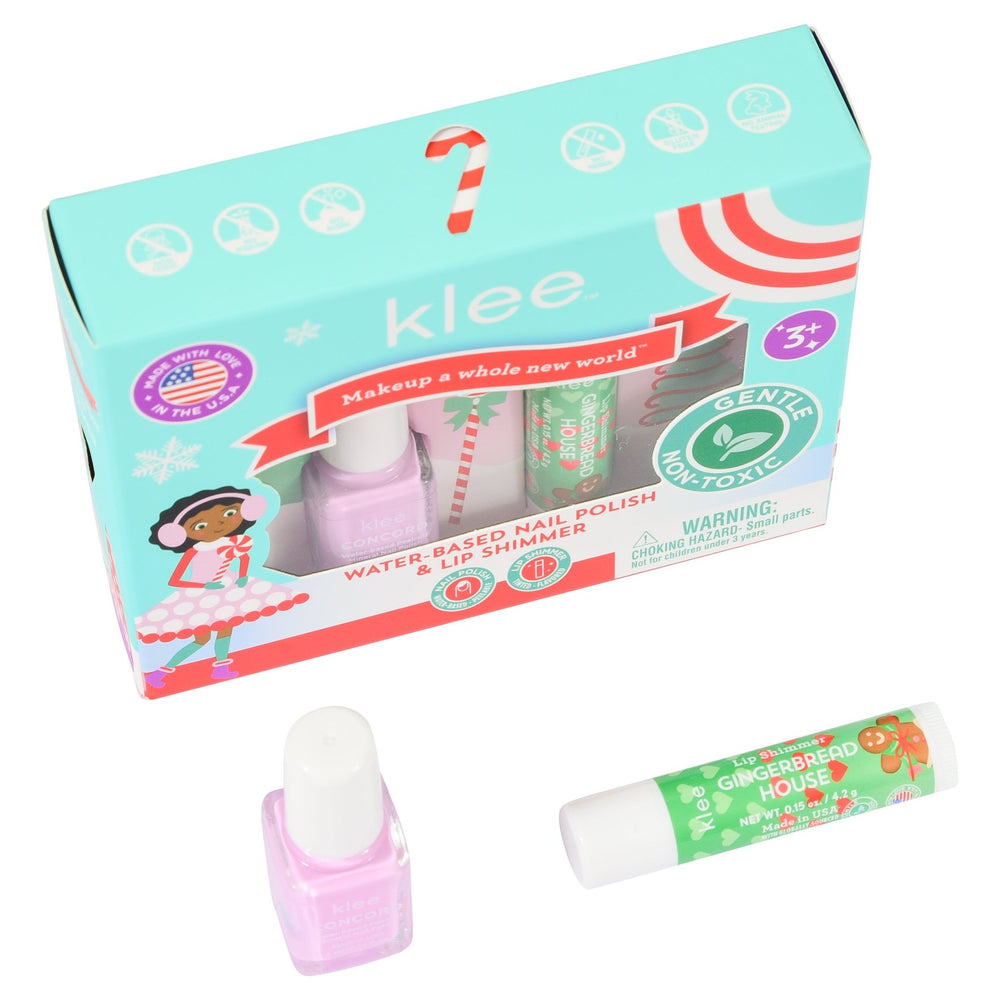 Elves' Play - Holiday Water-Based Nail Polish and Lip Shimmer Duo - Klee Naturals