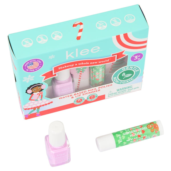 Elves' Play - Holiday Water-Based Nail Polish and Lip Shimmer Duo - Klee Naturals