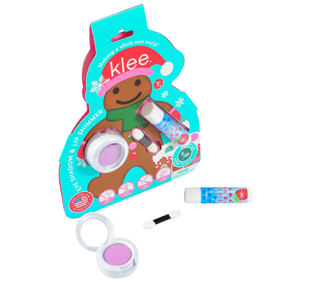 Icicle Sparkles - Holiday Mineral Eye Shadow and Lip Shimmer Set - Klee Naturals