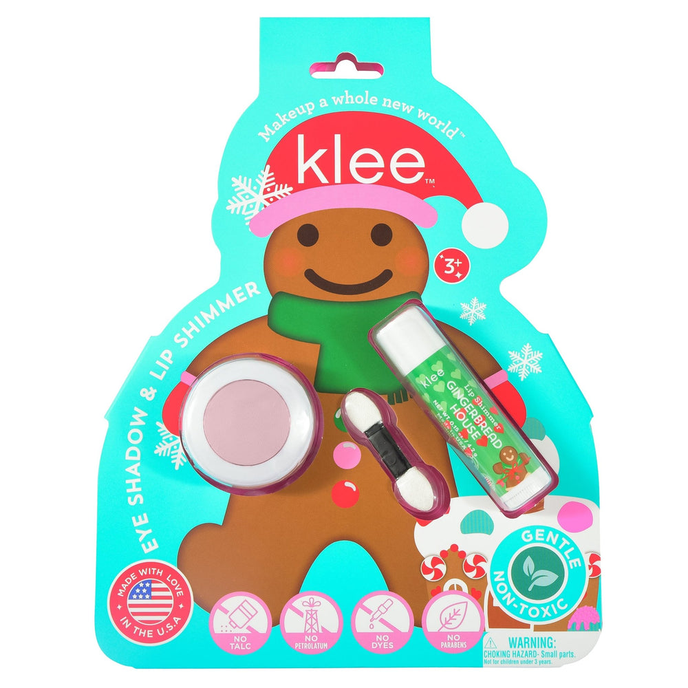 Snowflake Shimmer - Holiday Mineral Eye Shadow and Lip Shimmer Set - Klee Naturals