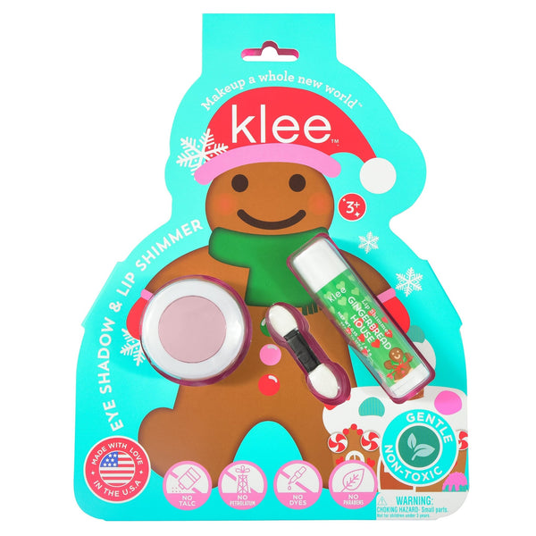 Snowflake Shimmer - Holiday Mineral Eye Shadow and Lip Shimmer Set - Klee Naturals