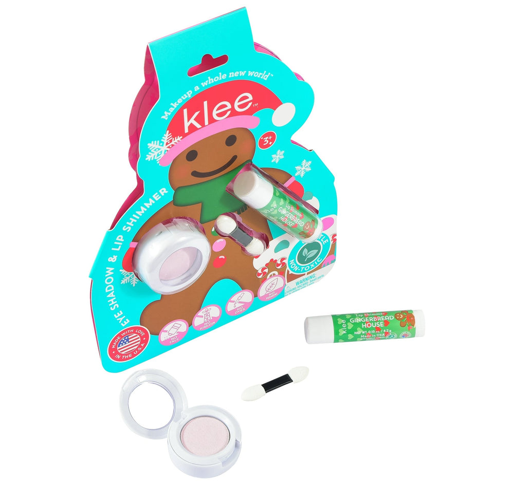 Snowflake Shimmer - Holiday Mineral Eye Shadow and Lip Shimmer Set - Klee Naturals