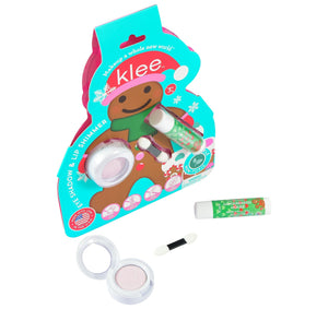 Snowflake Shimmer - Holiday Mineral Eye Shadow and Lip Shimmer Set - Klee Naturals